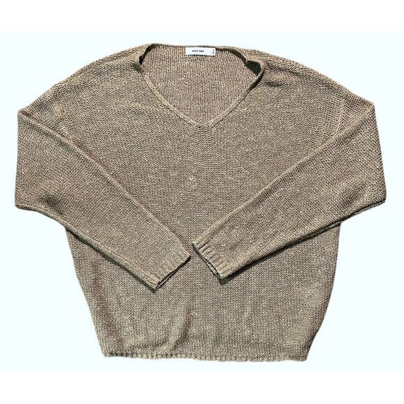 Mod Ref Waffle Knit Lightweight Gold Sweater Small - Picture 1 of 6